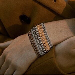 Jenny Bird Multi Chain Cuff Bracelet - Never Worn